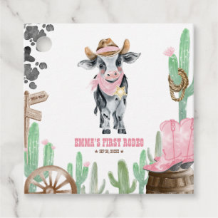 Erstes Rodeo 1. Geburtstag Baby Kuh Geschenkanhänger