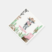 Erstes Rodeo 1. Geburtstag Baby Kuh Serviette (Ecke)