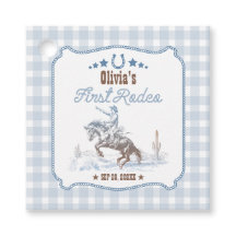 Erstes Rodeo 1. Geburtstag Blau Western