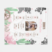 Erstes Rodeo Boho Wild West Meilenstein-Schild  Fleecedecke (Vorderseite (Horizontal))