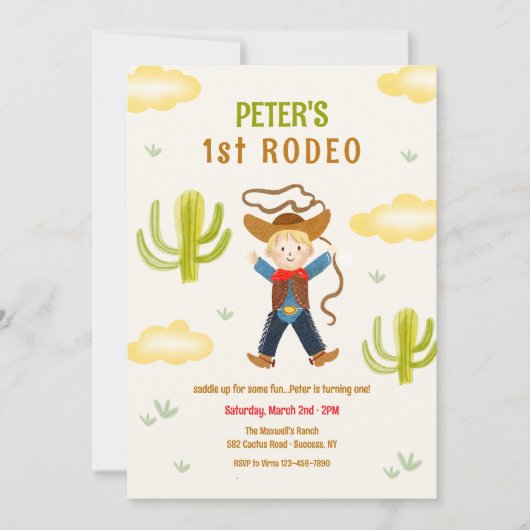 Erstes Rodeo Einladung (Vorderseite)