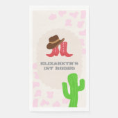 Erstes Rodeo Mädchen 1. Geburtstag Serviette (Vorderseite)