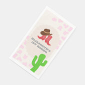 Erstes Rodeo Mädchen 1. Geburtstag Serviette (Ecke)