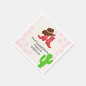 Erstes Rodeo-Mädchen 1. Geburtstag Serviette (Ecke)