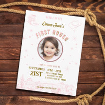Erstes Rodeo Pinke Cowgirl Erstes Geburtstags-