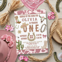 Erstes Rodeo Pinke Western-Cowgirl 1. Geburtstag