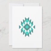 Erstes Rodeo südwestliches türkisfarbenes Pferd Einladung (Rückseite)