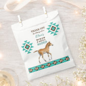 Erstes Rodeo südwestliches türkisfarbenes Pferd Geschenktütchen (Ausgeschnitten)