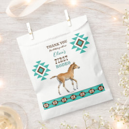 Erstes Rodeo südwestliches türkisfarbenes Pferd Geschenktütchen