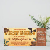 Erstes Rodeo-Ticket Einladung (Stehend Vorderseite)