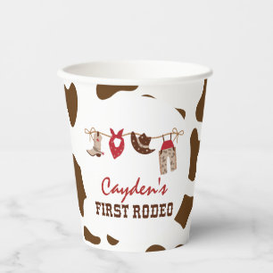 Erstes Rodeo Western Cowboy 1. Geburtstag Pappbecher