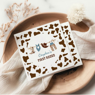 Erstes Rodeo Western Cowboy 1. Geburtstag Serviette