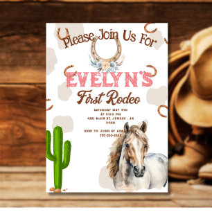 Erstes Rodeo Western Hufeisenmuster Dankeskarte