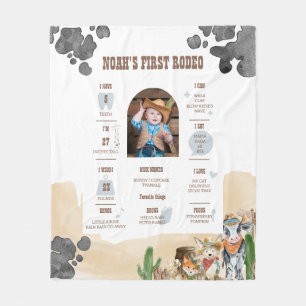 Erstes Rodeo Wild West Foto-Meilenstein Fleecedecke