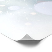 Erstes Schneeflocken-Winterhochzeit-Willkommenssch Poster (Ecke)