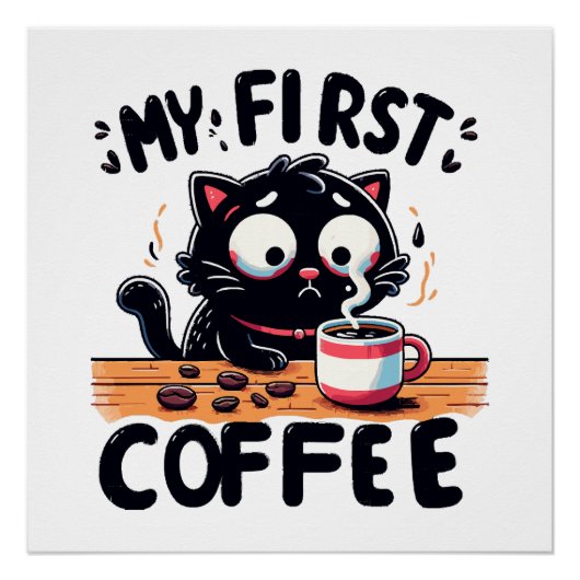 Erstes Schwarzes Kaffee-Abenteuer Poster (Vorderseite)