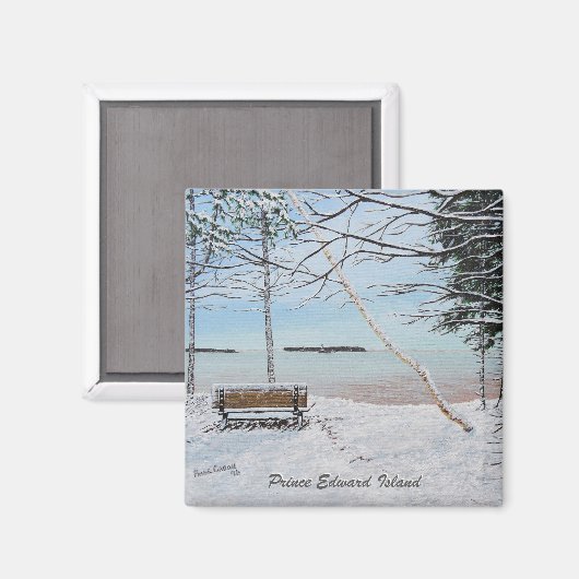 Erstes Snowfall Square Magnet (Vorderseite/Rückseite)