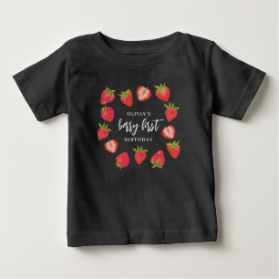 Erstes Sommer-Erdbeer-Mädchen 'Berry First' 1. Geb Baby T-shirt