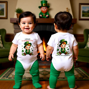 🍀 Erstes St. Patrick's Day vom Baby, Schelmischer Baby Strampler