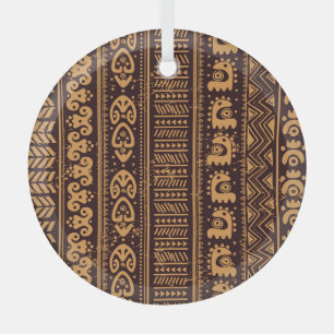 Erstes stammesethnisches, nahtloses Muster. Ornament Aus Glas