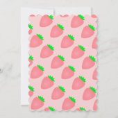 Erstes Strawberry Pink Baby Girl Cool Einladung (Rückseite)