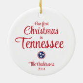 Erstes Tennessee-Foto Keramik Ornament (Hinten)