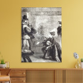 Erstes Treffen von Edward IV. und Lady Elizabeth Leinwanddruck (Insitu (Wohnzimmer))