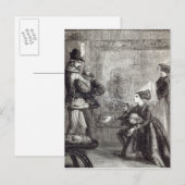 Erstes Treffen von Edward IV. und Lady Elizabeth Postkarte (Vorne/Hinten)