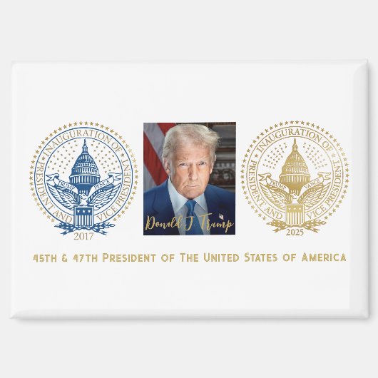 Erstes und zweites erstes Siegel Donald Trump Magnet (Vorderseite)