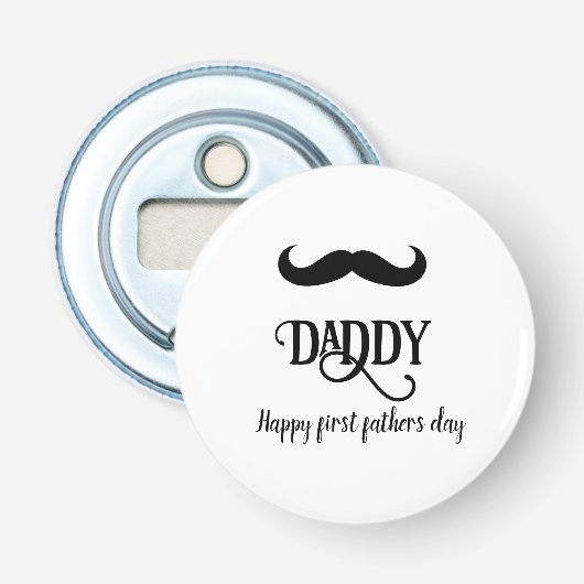 Erstes Vater-Tags-Geschenk individuell  Flaschenöffner (Vorderseite)