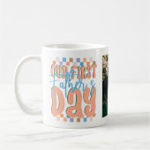 Erstes Vatertag individuell Foto Kaffeetasse (Links)