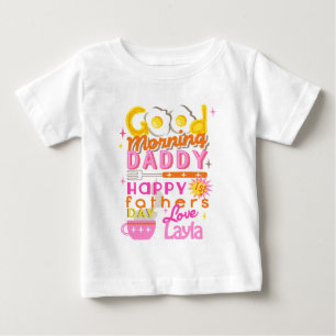 Erstes Vatertags-Baby-MädchenRetro Tutu-Shirt Baby T-shirt