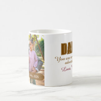 Erstes Vatertags-Custom-Foto Dada-Meilenstein Kaffeetasse
