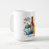 Erstes Vatertags-Erinnerungsdesign  Kaffeetasse (Vorderseite Links)