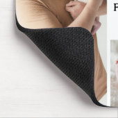 Erstes Vatertags-Foto-Collage-Andenken Mousepad (Ecke)