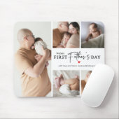 Erstes Vatertags-Foto-Collage-Andenken Mousepad (Mit Mouse)