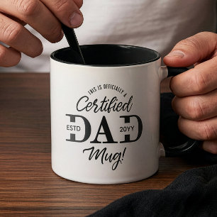 Erstes Vatertags-Zertifizierter Papa Becher Gesche Tasse