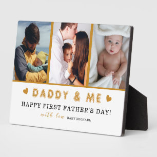 Erstes Vatertagsgeschenk für Papa 3-Foto-Tafel Fotoplatte
