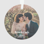 Erstes verheiratetes Weihnachten als Herr und Frau Ornament (Rückseite)
