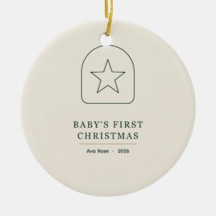 Erstes Weihnachten 2026 Erinnerungsanhänger für Ba Keramik Ornament