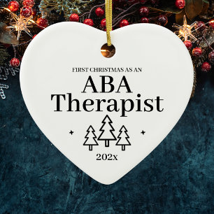 Erstes Weihnachten als Aba-Therapeut Angewandte Ve Keramik Ornament