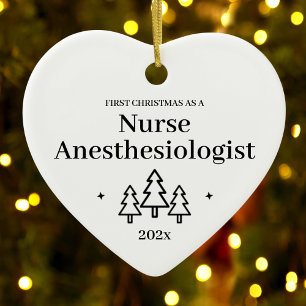 Erstes Weihnachten als Anästhesiepfleger Keramik Ornament
