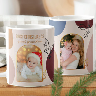 Erstes Weihnachten als benutzerdefinierte Goldboge Kaffeetasse