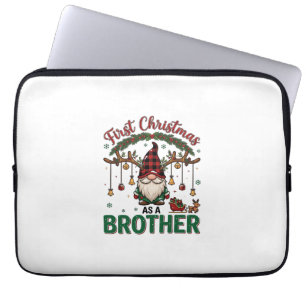 Erstes Weihnachten als Bruder Gnom Rentier Schlitt Laptopschutzhülle