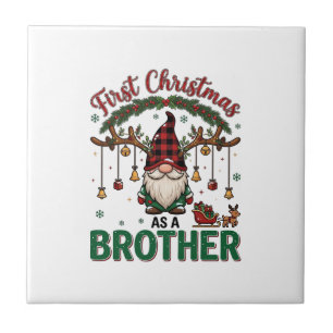 Erstes Weihnachten als Bruder Gnom Rentierschlitte Fliese
