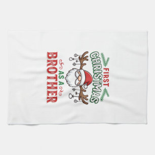 Erstes Weihnachten als Bruder Santa Gnome Geschirrtuch
