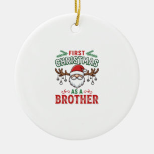 Erstes Weihnachten als Bruder Santa Gnome Keramik Ornament