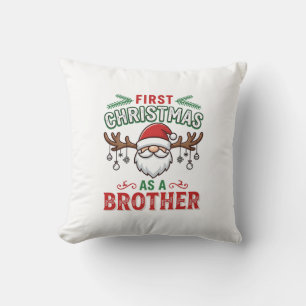 Erstes Weihnachten als Bruder Santa Gnome Kissen