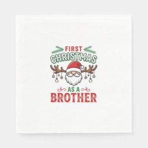 Erstes Weihnachten als Bruder Santa Gnome Serviette