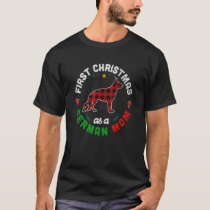 Erstes Weihnachten als Deutsche-Schaferhund-Mama T-Shirt